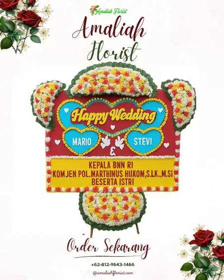 Papan Bunga Pernikahan Sindang Laya